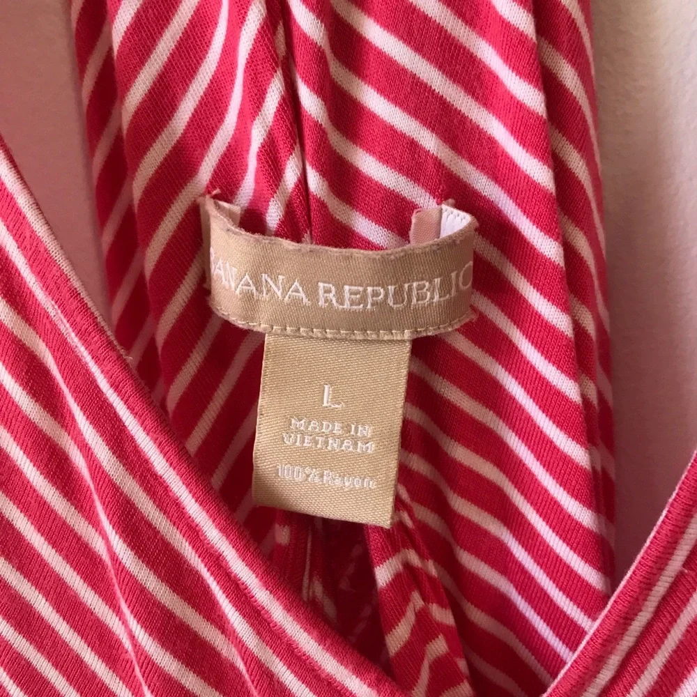 Banana Republic Pink & White Tank Top, Size L - Picture 5 of 13